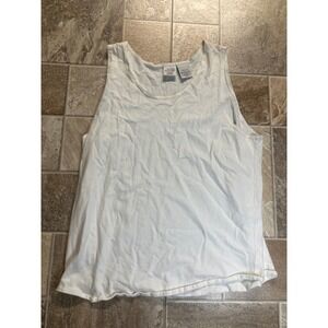 SJB‎ Active White Cotton Tank Top Large Casual Everyday Basic Layering